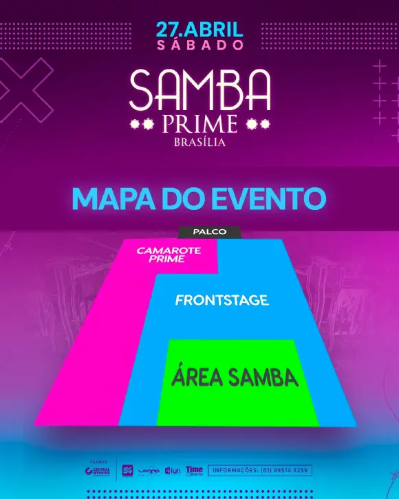 Samba Prime Brasilia 2024 Mapa do Evento